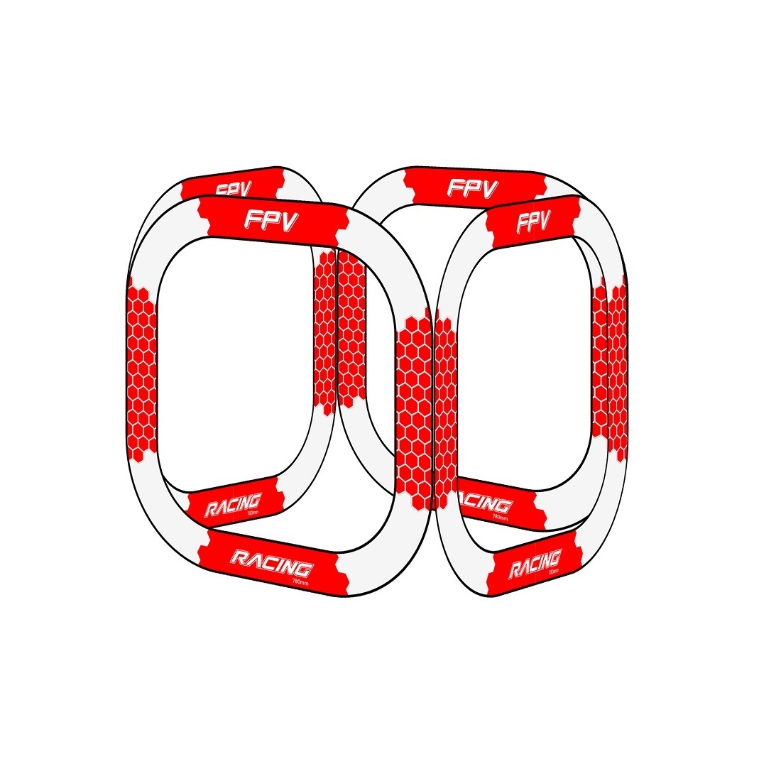 Gerbang Balap FPV 780mm Tanpa  - Drone Racing Flag ulasan dan harga