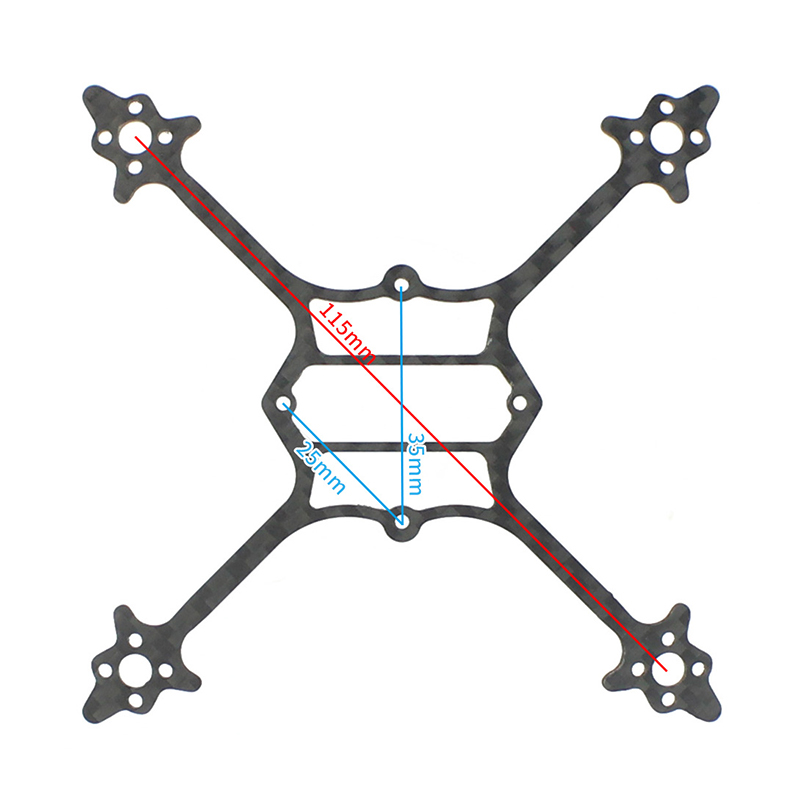 115mm Wheelbase Bottom Plate 3 - Drone Racing Battery ulasan dan harga